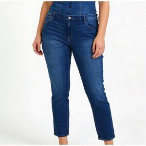 Old Navy Women's Blue Wow Mid Rise Boyfriend Straight Jeans Plus Size 18